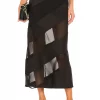 Camila Coelho Joseline Midi Skirt In Black