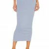 Camila Coelho Logan Midi Skirt In Baby Blue