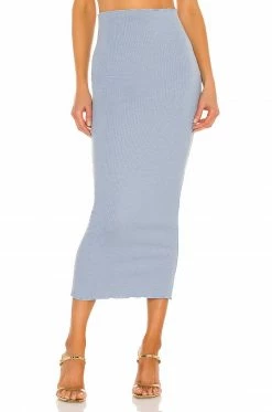 Camila Coelho Logan Midi Skirt In Baby Blue