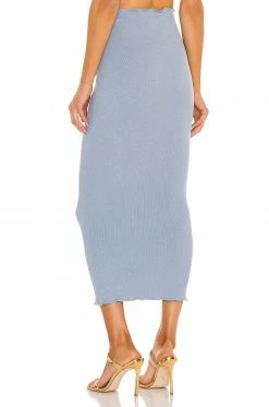 Camila Coelho Logan Midi Skirt In Baby Blue -CAMILA COELHO Sales COEL WQ51 V3