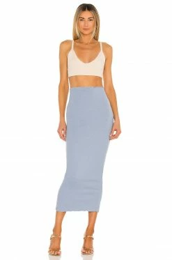 Camila Coelho Logan Midi Skirt In Baby Blue -CAMILA COELHO Sales COEL WQ51 V4