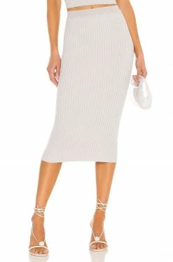 Camila Coelho Gabby Midi Skirt In Ice Blue