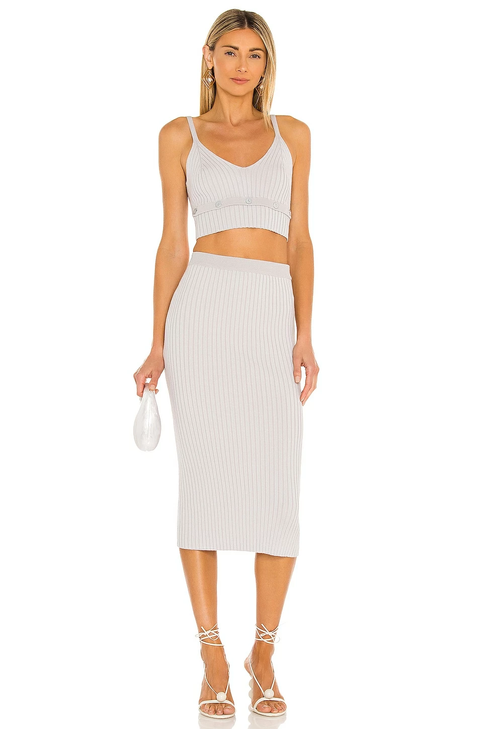 Camila Coelho Gabby Midi Skirt In Ice Blue 6 Camila Coelho Gabby Midi Skirt In Ice Blue - Image 4