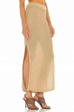 Camila Coelho Cleo Skirt In Gold Flax -CAMILA COELHO Sales COEL WQ72 V2