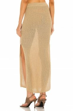 Camila Coelho Cleo Skirt In Gold Flax -CAMILA COELHO Sales COEL WQ72 V3