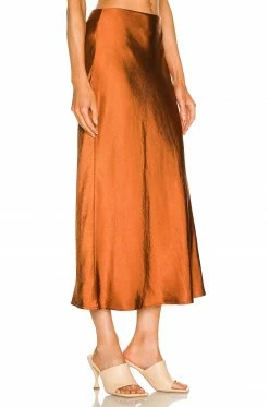 Camila Coelho Gysele Midi Skirt In Brown -CAMILA COELHO Sales COEL WQ83 V2