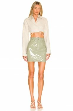 Camila Coelho Eliana Mini Skirt In Sage 9 Camila Coelho Eliana Mini Skirt In Sage -CAMILA COELHO Sales COEL WQ84 V4