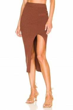 Camila Coelho Ellis Skirt In Nutmeg