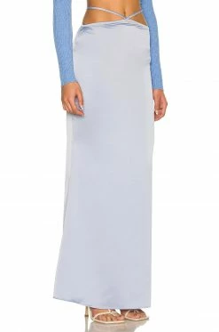 Camila Coelho Jaida Maxi Skirt In Dusty Blue -CAMILA COELHO Sales COEL WQ91 V2