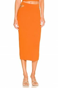 Camila Coelho Dominic Skirt In Orange