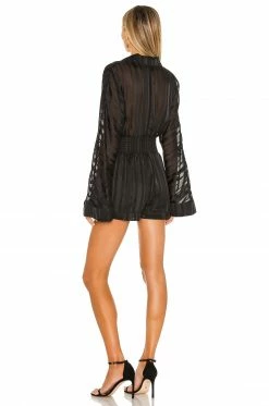 Camila Coelho Amelia Romper In Black -CAMILA COELHO Sales COEL WR6 V3