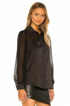 Camila Coelho Ida Top In Black -CAMILA COELHO Sales COEL WS100 V3