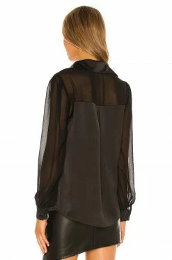 Camila Coelho Ida Top In Black -CAMILA COELHO Sales COEL WS100 V4