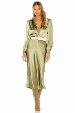 Camila Coelho Beckett Top In Sage -CAMILA COELHO Sales COEL WS101 V4