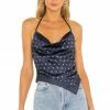 Camila Coelho Pauleta Top In Navy Polka Dot In Navy Polka Dot -CAMILA COELHO Sales COEL WS112 V1