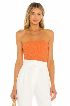 Camila Coelho Hazel Tube Top In Sienna Sunset