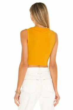 Camila Coelho Pixie Tank Top In Tangerine Orange -CAMILA COELHO Sales COEL WS123 V3