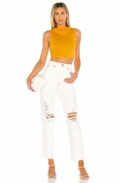 Camila Coelho Pixie Tank Top In Tangerine Orange -CAMILA COELHO Sales COEL WS123 V4