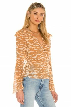 Camila Coelho Sky Wrap Top In Brown Zebra 7 Camila Coelho Sky Wrap Top In Brown Zebra -CAMILA COELHO Sales COEL WS127 V2