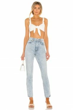 Camila Coelho Sophia Crop Top In Ivory -CAMILA COELHO Sales COEL WS128 V4