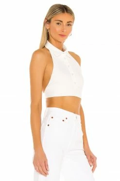Camila Coelho Briella Crop Tank In Ivory -CAMILA COELHO Sales COEL WS130 V2