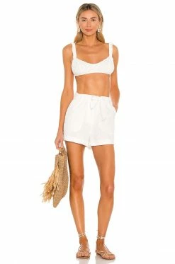 Camila Coelho Dari Bralette In White -CAMILA COELHO Sales COEL WS142 V4