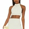 Camila Coelho Eden Crop Top In Sage 1 Camila Coelho Eden Crop Top In Sage -CAMILA COELHO Sales COEL WS151 V1