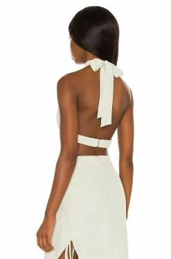 Camila Coelho Eden Crop Top In Sage 8 Camila Coelho Eden Crop Top In Sage -CAMILA COELHO Sales COEL WS151 V3