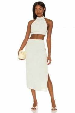 Camila Coelho Eden Crop Top In Sage 9 Camila Coelho Eden Crop Top In Sage -CAMILA COELHO Sales COEL WS151 V4