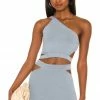 Camila Coelho Dominic Top In Muted Blue -CAMILA COELHO Sales COEL WS155 V1