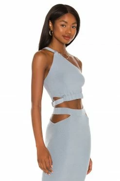 Camila Coelho Dominic Top In Muted Blue -CAMILA COELHO Sales COEL WS155 V2