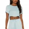 Camila Coelho Jolie Crop Tee In Pale Blue -CAMILA COELHO Sales COEL WS160 V1