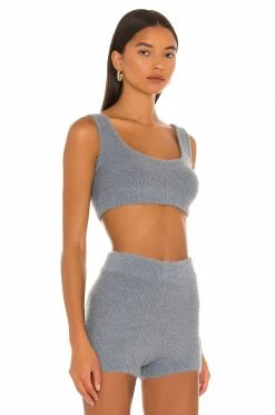 Camila Coelho Toni Knit Top In Slate -CAMILA COELHO Sales COEL WS171 V2