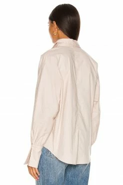 Camila Coelho Kristiana Oversized Shirt In Beige -CAMILA COELHO Sales COEL WS175 V3
