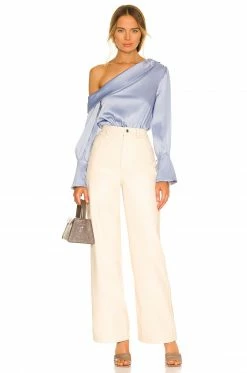 Camila Coelho Adriana Bodysuit In Dusty Blue -CAMILA COELHO Sales COEL WS183 V5