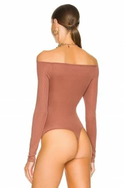 Camila Coelho Shaelle Bodysuit In Brick Mauve -CAMILA COELHO Sales COEL WS184 V4