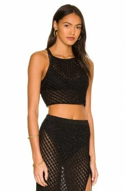 Camila Coelho Offshore Crop In Black 8 Camila Coelho Offshore Crop In Black -CAMILA COELHO Sales COEL WS189 V2