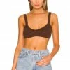 Camila Coelho Adelie Knit Bra In Chocolate -CAMILA COELHO Sales COEL WS192 V1