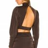Camila Coelho Kristen Top In Chocolate Brown 2 Camila Coelho Kristen Top In Chocolate Brown -CAMILA COELHO Sales COEL WS194 V1