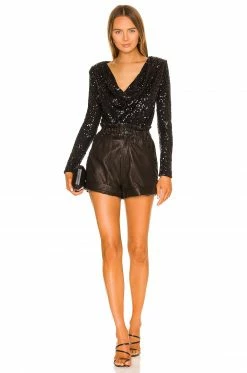 Camila Coelho Cece Bodysuit In Black 12 Camila Coelho Cece Bodysuit In Black -CAMILA COELHO Sales COEL WS195 V5