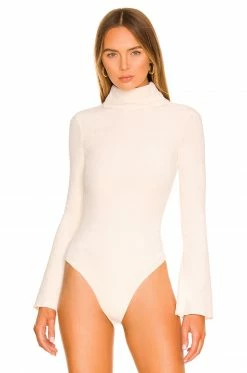 Camila Coelho Gloria Bodysuit In Off White -CAMILA COELHO Sales COEL WS196 V2