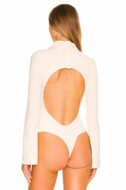 Camila Coelho Gloria Bodysuit In Off White -CAMILA COELHO Sales COEL WS196 V4