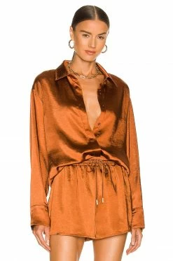 Camila Coelho Amber Top In Brown
