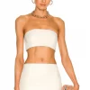 Camila Coelho Leather Tube Top In White -CAMILA COELHO Sales COEL WS198 V1