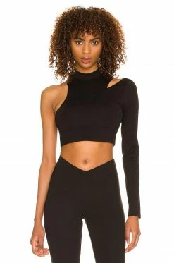 Camila Coelho Tammy Crop Top In Black