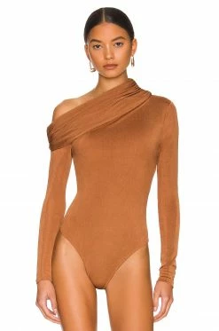 Camila Coelho Cory Bodysuit In Chestnut Brown 8 Camila Coelho Cory Bodysuit In Chestnut Brown -CAMILA COELHO Sales COEL WS206 V2