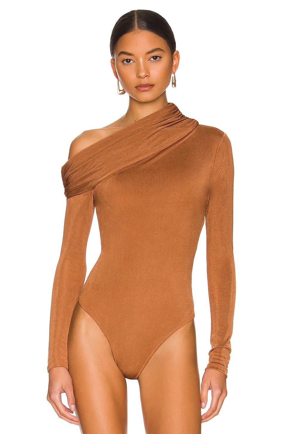 Camila Coelho Cory Bodysuit In Chestnut Brown 4 Camila Coelho Cory Bodysuit In Chestnut Brown - Image 2