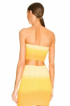 Camila Coelho Avalon Knit Top In Yellow Ombre -CAMILA COELHO Sales COEL WS221 V3