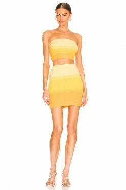 Camila Coelho Avalon Knit Top In Yellow Ombre -CAMILA COELHO Sales COEL WS221 V4