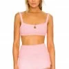 Camila Coelho Genevieve Knit Bralette In Baby Pink -CAMILA COELHO Sales COEL WS225 V1